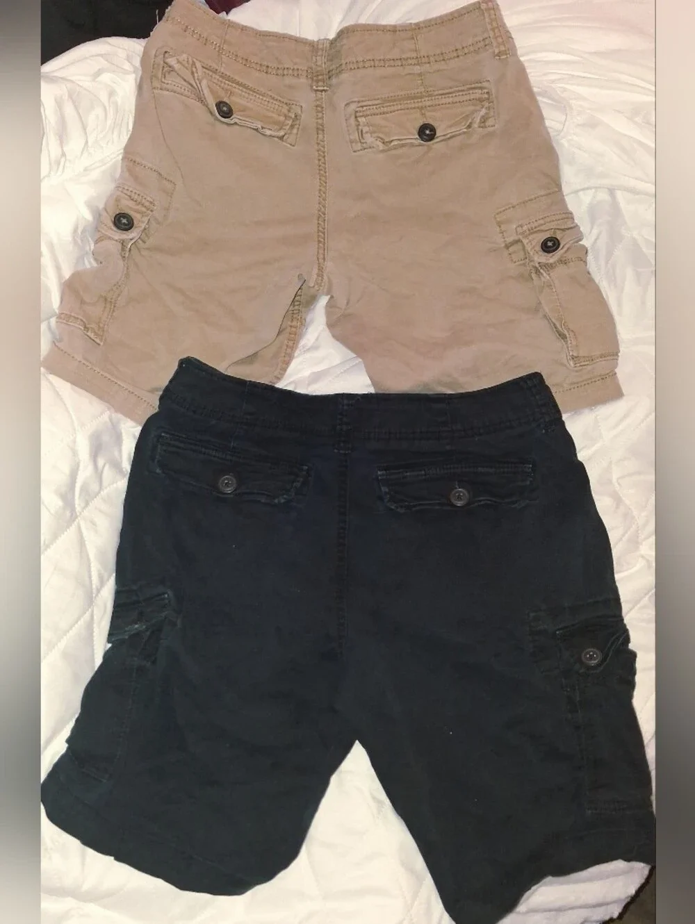 Aeropostale Two-Piece Cargo Short Set - Khaki & Black